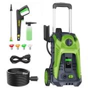 4200PSI 2GPM Electric Power Washer, Pressure Washer with 25FT Hose, Rolling Wheel Design, Quick Connect Nozzles and Detergent Dispenser for Car, Fence, Patio, Driveway, Roof, Window, Garage Cleaning