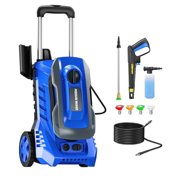 4200PSI Max 2.8GPM Pressure Washer, 25FT Hose Power Washer with 4 Nozzles & 500ml Foam Cannon for Cleaning for car, home, driveway, yard, outdoor, gutter, pool, brick Cleaning
