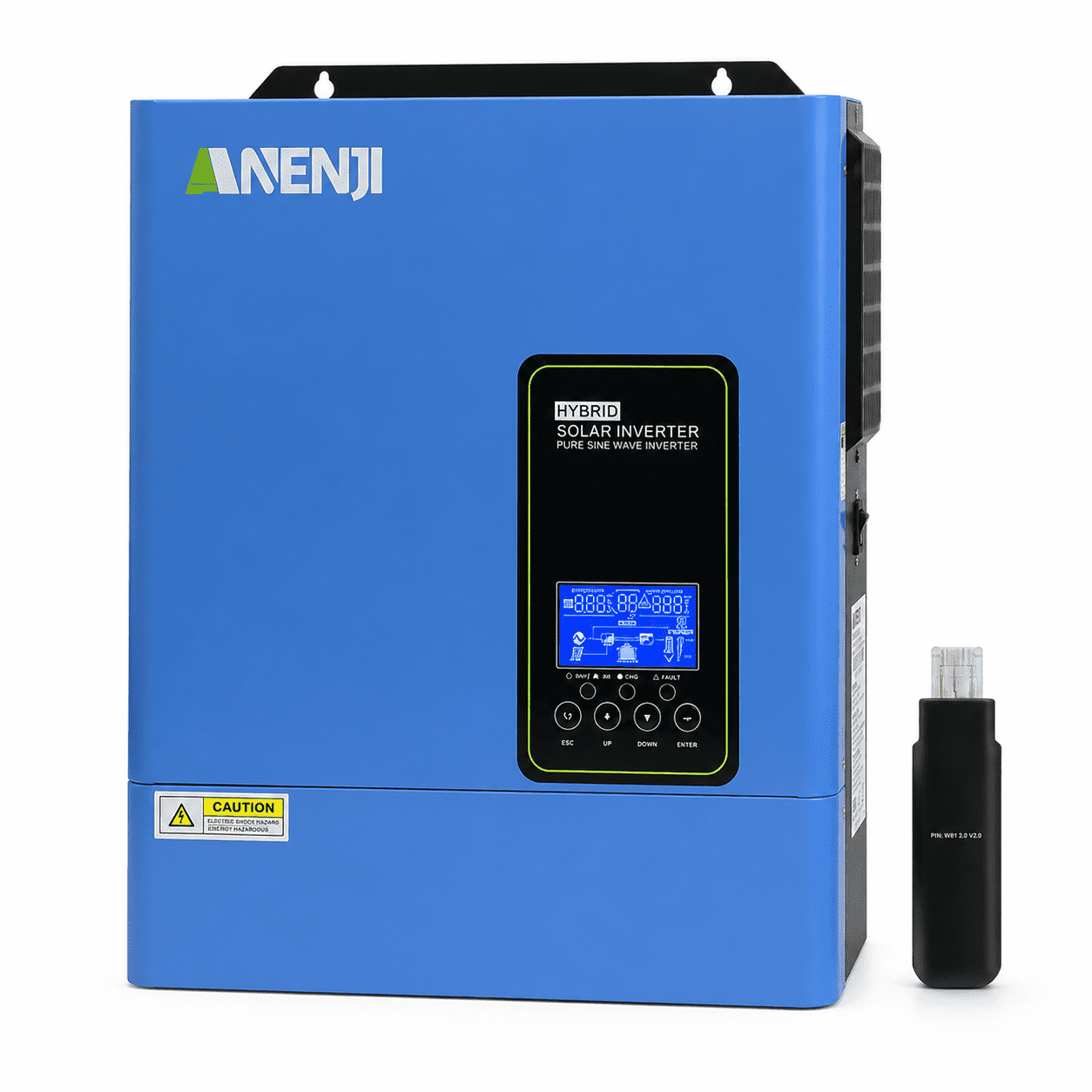 4200W 24V Hybrid Solar Inverter, 120V Pure Sine Wave Inverter Charger with 120A MPPT Solar Charger, Max 6200W PV Input, 500VDC PV, Off Grid Inverter for Home, RV, Cabin, Battery Backup