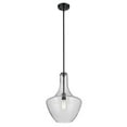 thumbnail image 1 of 42046BKCS Kichler Lighting Everly - 1-Light Large Pendant with Transitional Style 19.75 Inches Tall by 13.75 Inches Wide-Black Finish-Clear Seeded, 1 of 5