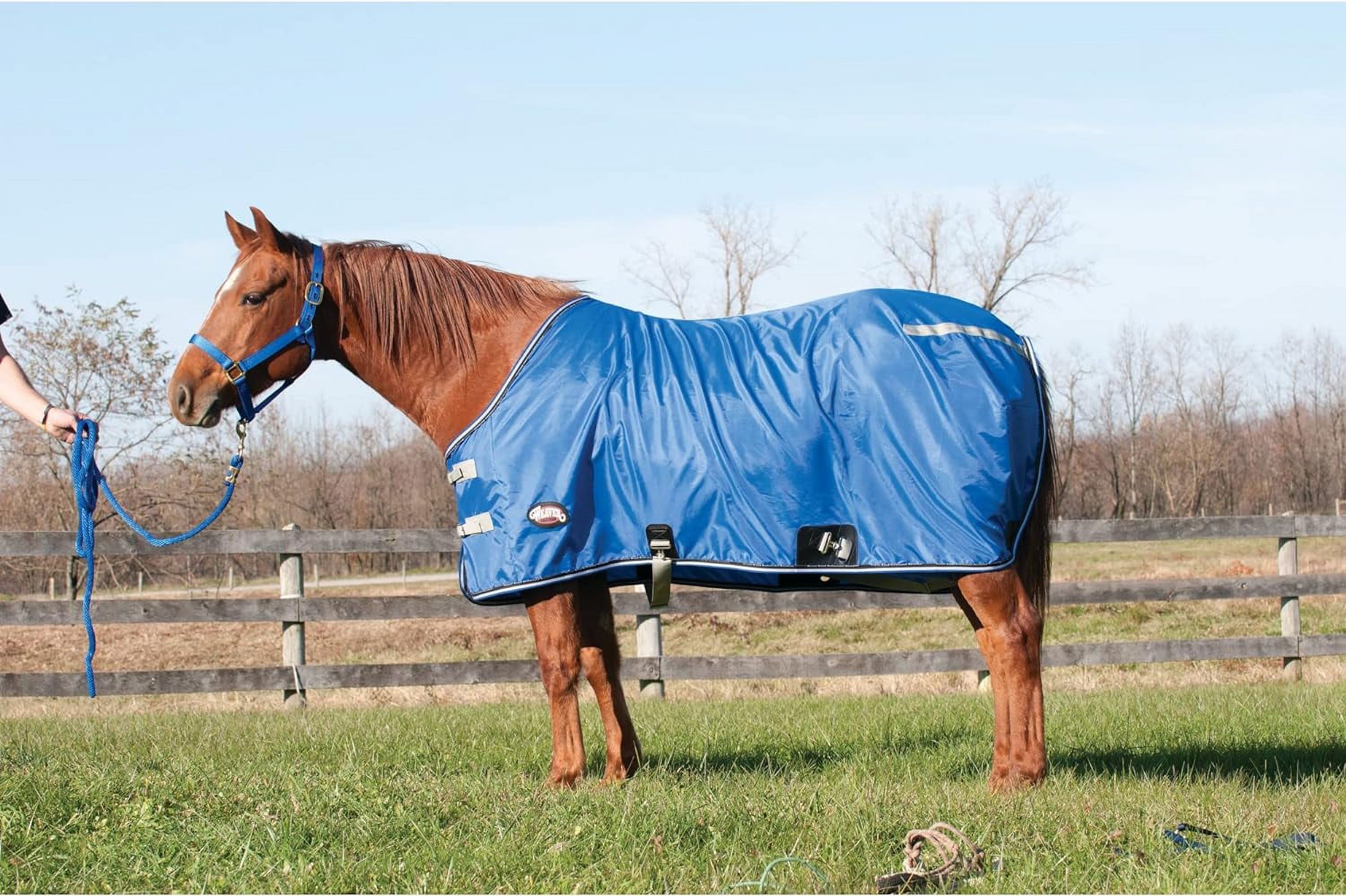420D Nylon Stable Sheet Horse Blanket Double Buckle Front Closures