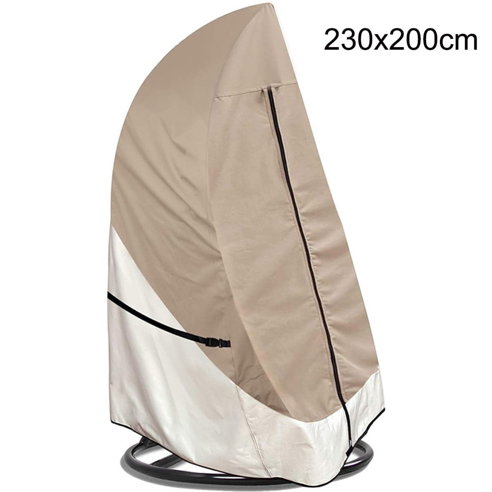 420D Oxford Fabric Waterproof Garden Egg Chair Cover Light Tan and