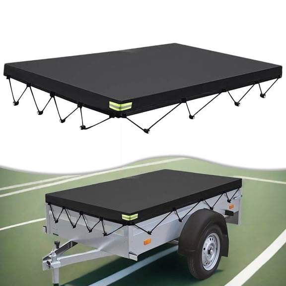 420D Oxford Waterproof And Windproof Trailer Tarpaulin With Reflective Strips