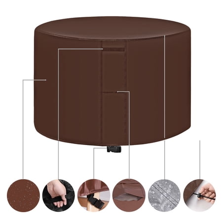 420D Round Patio Furniture Covers,Waterproof Outdoor Table Chair Set Covers,Seat Cover,Dining Table Cover for Outdoor Furniture Set A3