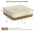 thumbnail image 1 of 420D Square Waterproof Patio Furniture Cover for Outdoor Table and Chairs B, 1 of 9