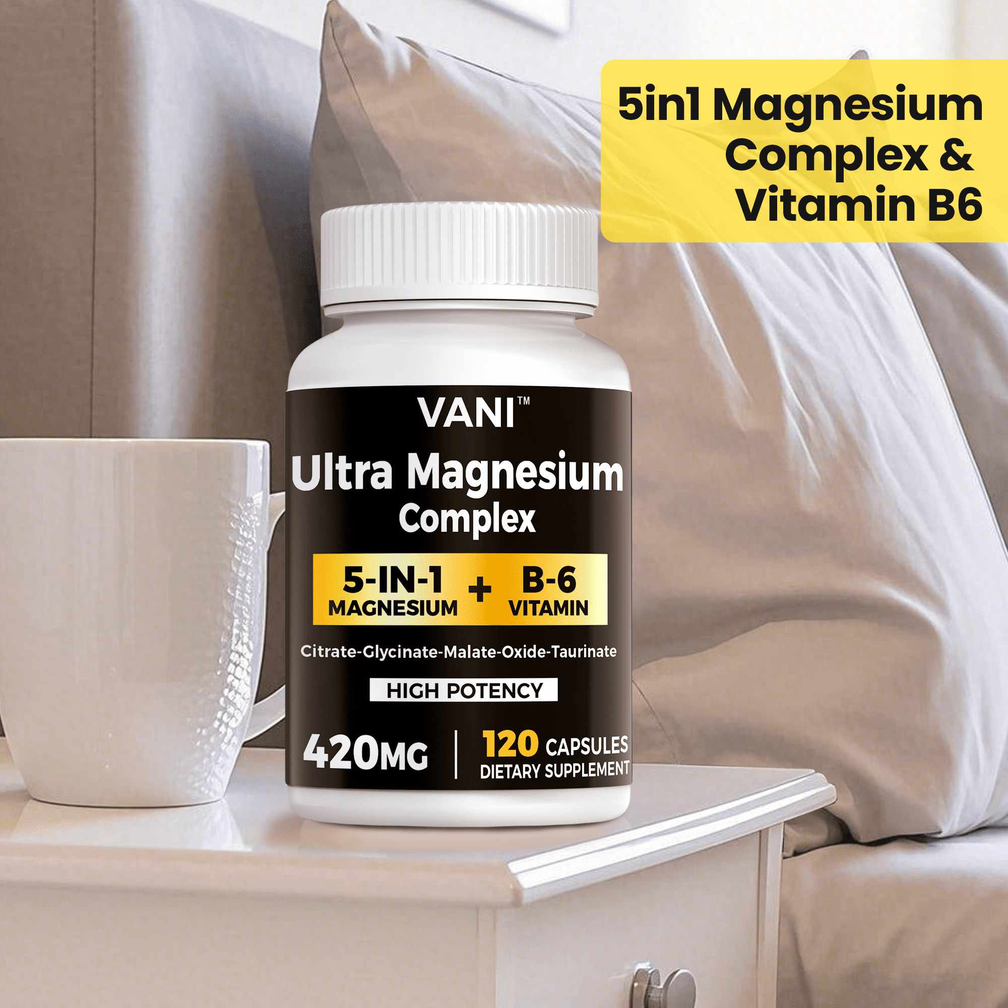 Which Magnesium Is Best For Muscle Relaxation (420MG) 5-in-1 Magnesium Complex + B6 Vitamin | for Muscle Relaxation