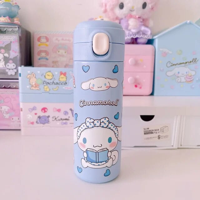 420Ml Sanrio Thermos Cup Cinnamoroll Kuromi Water Cup Hello Kitty My ...