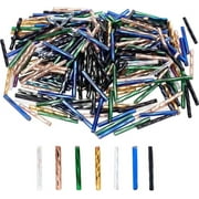 420Pcs 7 Colors Glass Twisted Bugle Beads Electroplate Opaque Tube Bugle Seed Beads 25~26x2.5mm Long Tube Czech Glass Beads for DIY Jewelry Making Hole: 1mm DIY