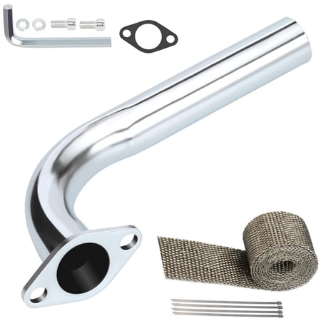 420cc Exhaust Header Pipe Fit for Predator 301cc GX240 270cc 390cc Mini Bike Go Kart Spare Parts