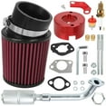 thumbnail image 1 of 420cc Exhaust Header Pipe Muffler Air Filter Jet Kit for Predator 420 301cc 389cc 8hp 13hp 15hp GX340 GX390 GX270 OHV Clone Engine Mini Bike Go Kart Performance Parts Stage 2 Golf Cart Lawnmower Kit, 1 of 8