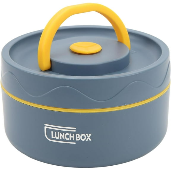 420ml Lunch Box Containers, Steel Food Container, Portable Food Warmer Lunch Box, Stackable Lunch Container with Handle for Office Outdoor, Dark Blue