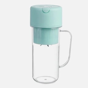 420ml Portable Electric Juicer Cup, USB Rechargeable Mini Blender with Handle, Small Fruit Juicer, Perfect for Travel, Home and Office Use,light green
