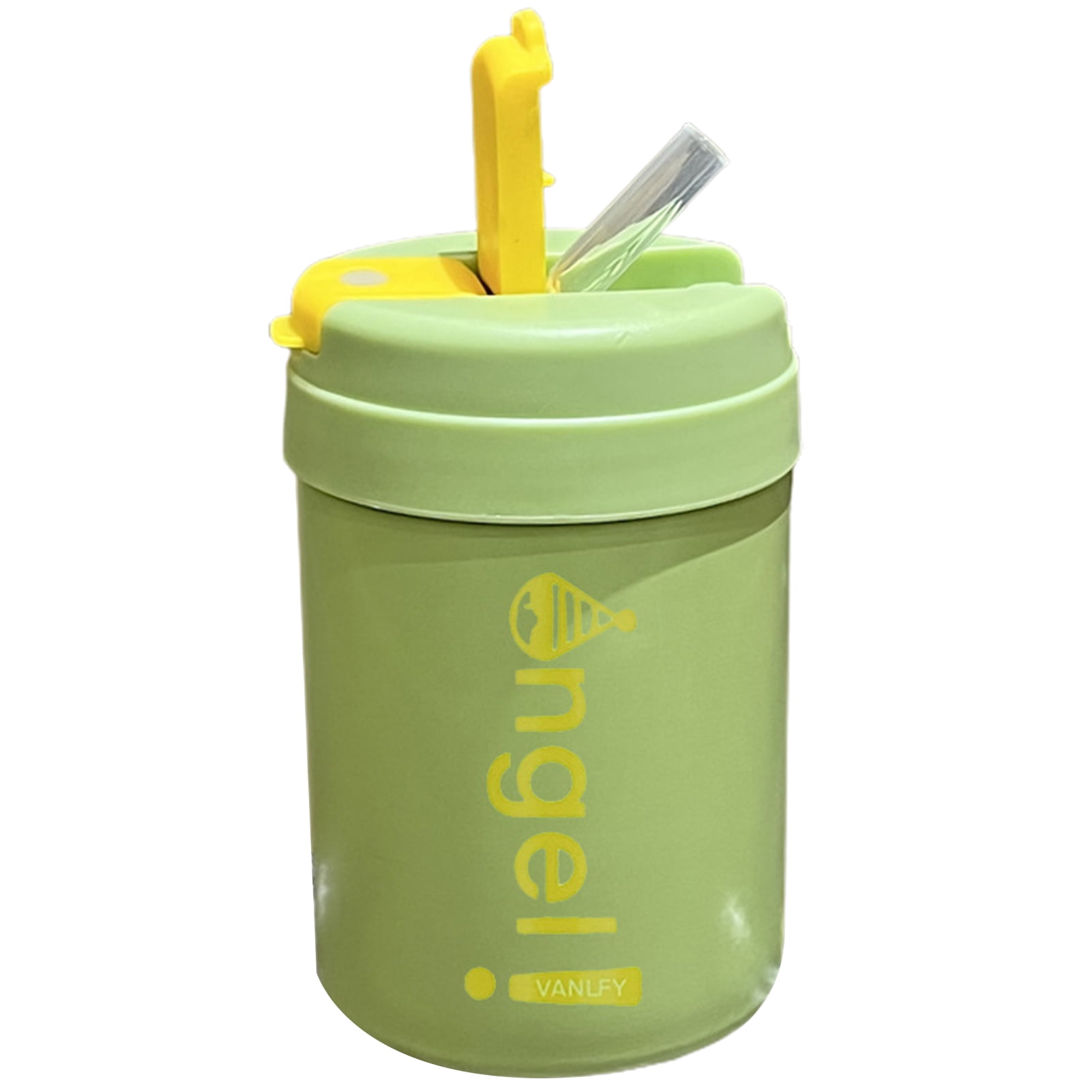 420ml Portable Insulated Cup with Straw Stainless Steel Office Thermal Mug Coffee Cup Daily Use