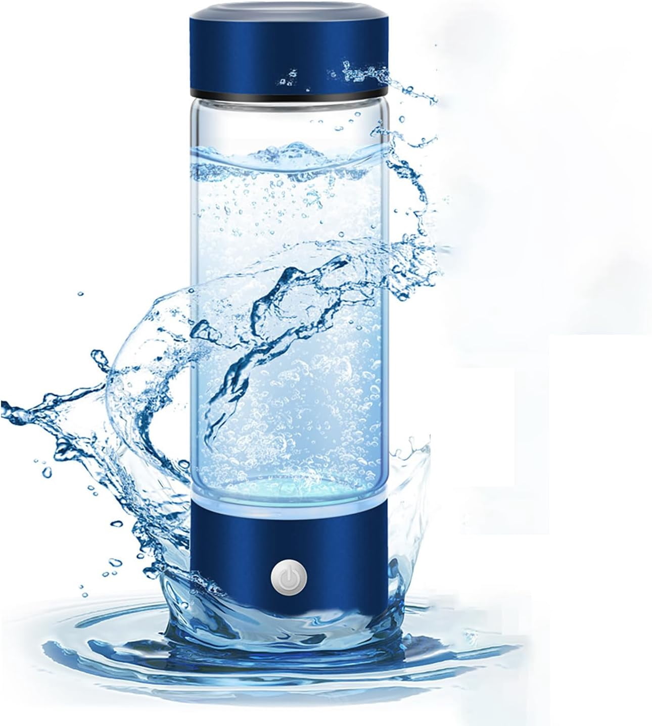 420ml Smart Hydrogen Water Bottle – Portable Hydrogen Water Generator with PEM | Rechargeable Molecular Hydrogen Water Bottle Glass for Travel & Fitness