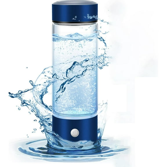 420ml Smart Hydrogen Water Bottle Portable Hydrogen Water Generator with PEM | Rechargeable Molecular Hydrogen Water Bottle Glass for Travel & Fitness