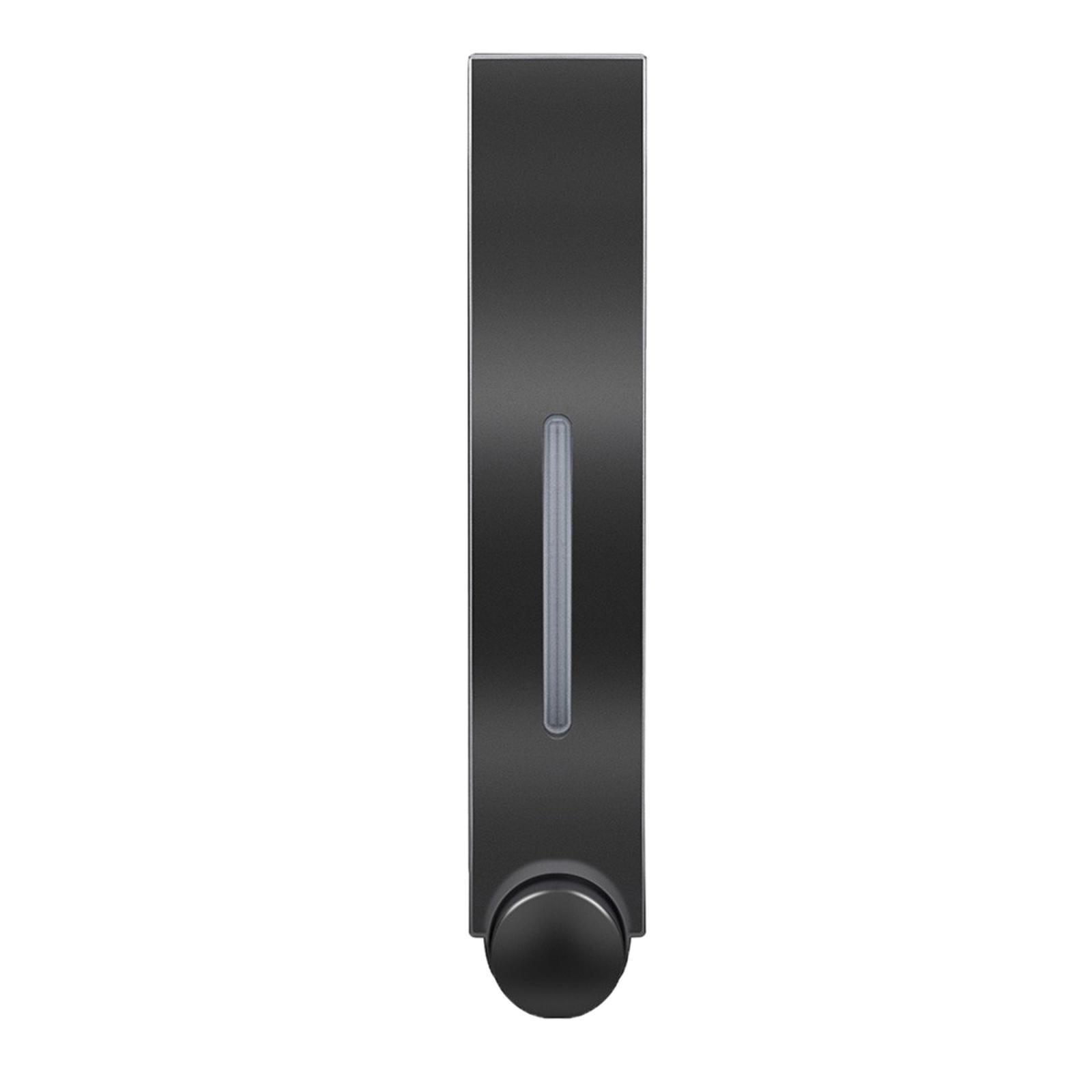 420ml Soap Dispenser Wall Mount Liquid Bathroom Hand Shower , Easy Refillable , Single Black 420ml, 5x8x28cm
