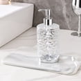 thumbnail image 1 of 420ml Textured Plastic Hand Sanitizer Dispenser, Multi-Purpose Liquid Soap/Lotion Pump Bottle, Stylish Bathroom & Kitchen Countertop Decor, 1 of 6