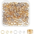 thumbnail image 1 of 420pcs 3 Sizes Golden and Stainless Steel Color Split Rings Double Loop Rings Unsoldered Linking Rings with Jump Ring Opener for Jewelry Making1.4mm Thick, 1 of 4