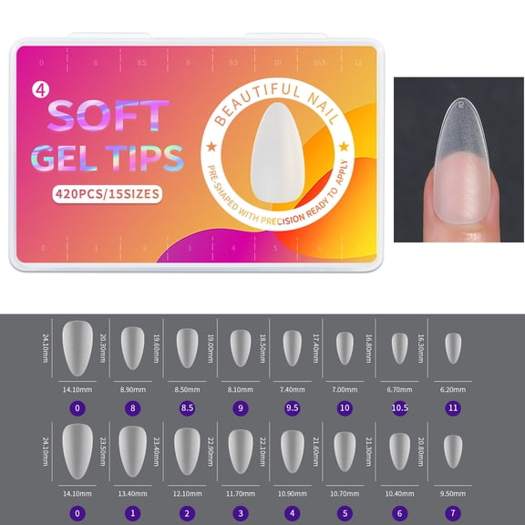420pcs Frosted False Nails Press on Nails Coffin Artificial Nails Full Cover Fake Tips for Extension Manicure Tool