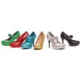 thumbnail image 1 of 421-JANE-G, 4 inch Double Strap Glitter Mary Jane Shoes, 1 of 6