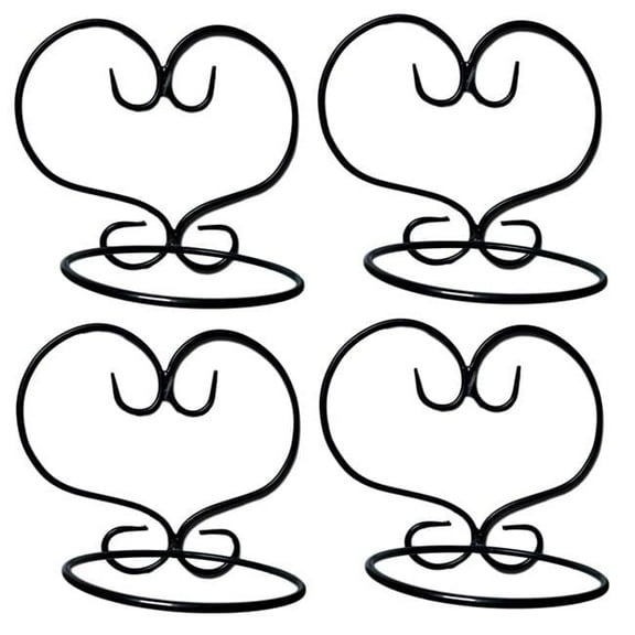 421 S-4 Iron Wall Planter Holder, Black - Set of 4