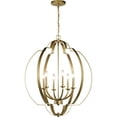 thumbnail image 1 of 42139NBR Kichler Lighting Voleta - 6 light Foyer Chandelier - 32.5 inches tall by 27.75 inches wide-Natural Brass Finish    -Traditional Installation, 1 of 7