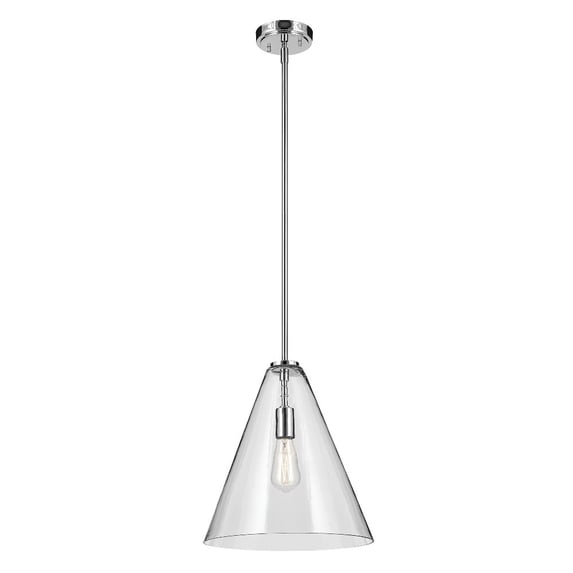 42200CH Kichler Lighting Everly - 1 Light Pendant-15.5 Inches Tall and 14.25 Inches Wide-Chrome Finish-Clear Glass Color