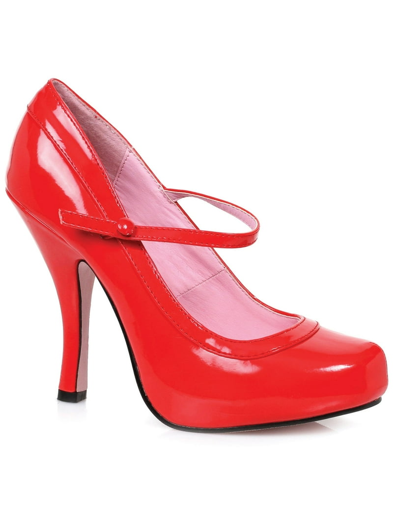 Rubie's Costume Co Women's Red Patent Mary Jane Heeled Shoes