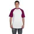 thumbnail image 1 of 423 Raglan T-Shirt -White/Maroon-2X-Large, 1 of 2