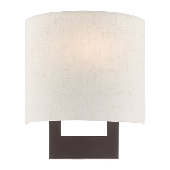 Livex Lighting 8" 1-Light Contemporary Metal ADA Wall Sconce in Bronze