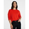thumbnail image 1 of Time and Tru Women's Pullover Crewneck Sweater with Long Sleeves, Sizes XS-XXXL, 1 of 6