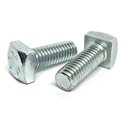 (425 Pieces) 1/4"-20x3/4" Square Head Bolts Grade A307 Zinc Clear