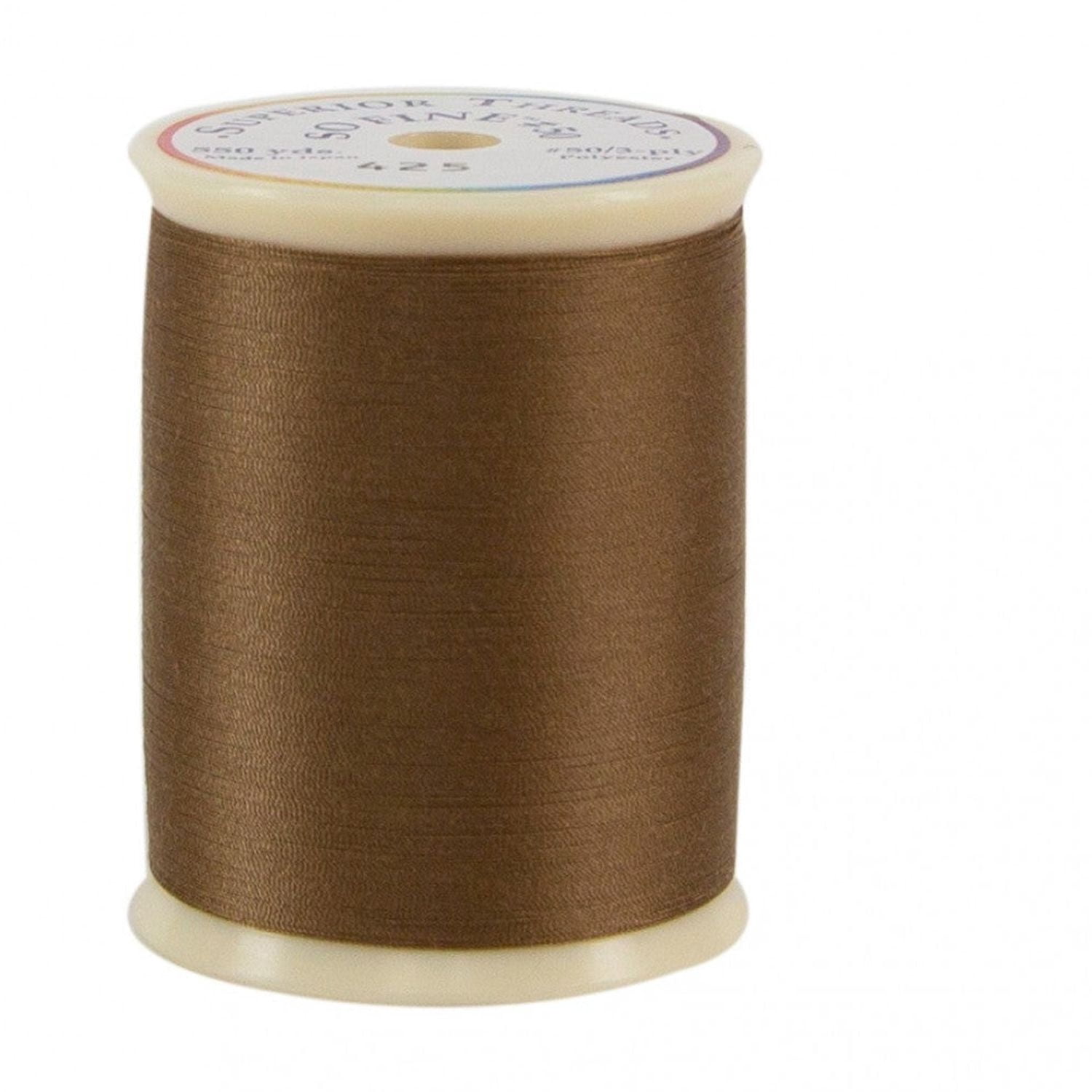 425 So Fine Polyester Thread 3-ply 50wt 550yds Brown Sugar - Walmart.com