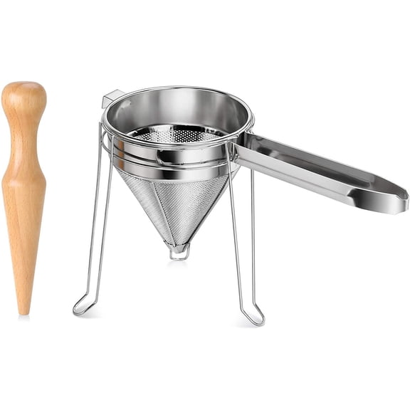 42566 3-Piece Stainless Steel China Cap Strainer Set