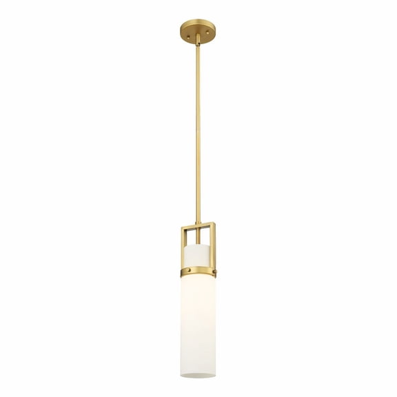 Innovations Lighting Utopia - 1 Light 15" Stem Hung Pendant Brushed Brass/Matte White