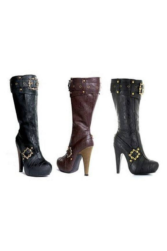 426-AUBREY, 4" Knee High Steampunk Boots