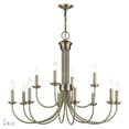 thumbnail image 1 of 42680-01 Livex Lighting Estate - 12 Light Large 2-Tier Chandelier-29 Inches Tall and 36 Inches Wide-Antique Brass Finish, 1 of 15