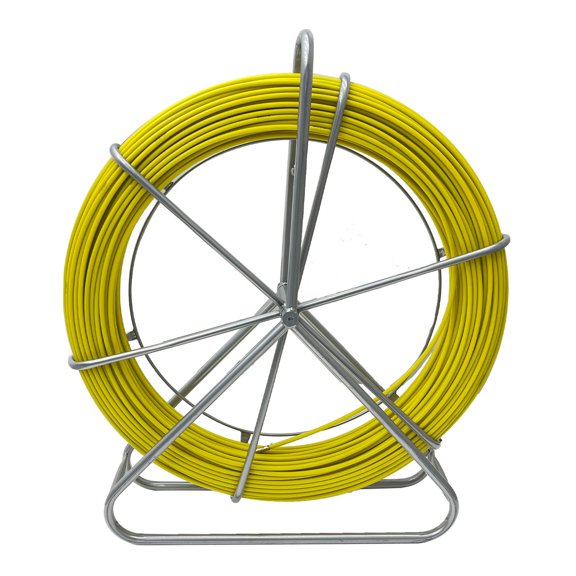 426FT 0.31'' Fiberglass Fish Tape Duct Rodder with Brake Reel Electrical Cable Pulling Rod