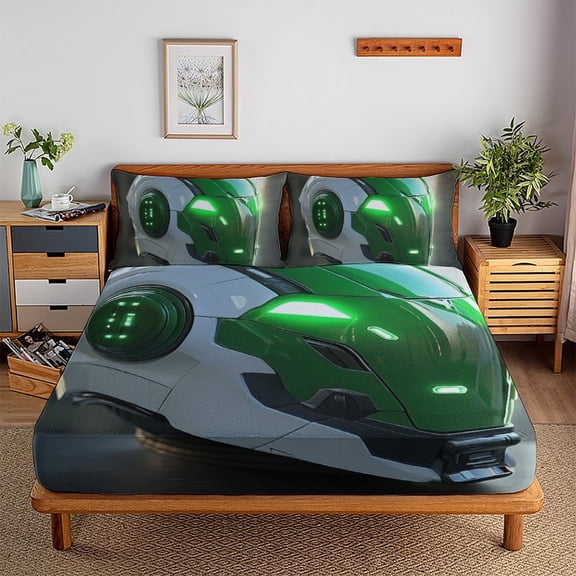 4274 Bedding Set Quilt Cover 3D Printed Duvet Cover Comforter Covers with Pillowcases Microfiber for Childrens And Adults 3 Pieces with Zipper Closure(80"x90")