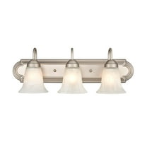 4283-SN Millennium Lighting 3 Light Bath Vanity-8.5 Inches Tall and 24 Inches Wide-Satin Nickel Finish