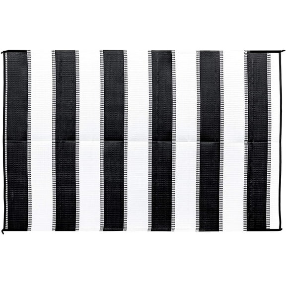42873 Awning Leisure Mat-Charcoal Stripe 6' X 9'