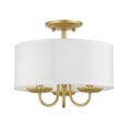 thumbnail image 1 of Livex Lighting - Brookdale - 3 Light Semi-Flush Mount In Transitional Style-11, 1 of 8