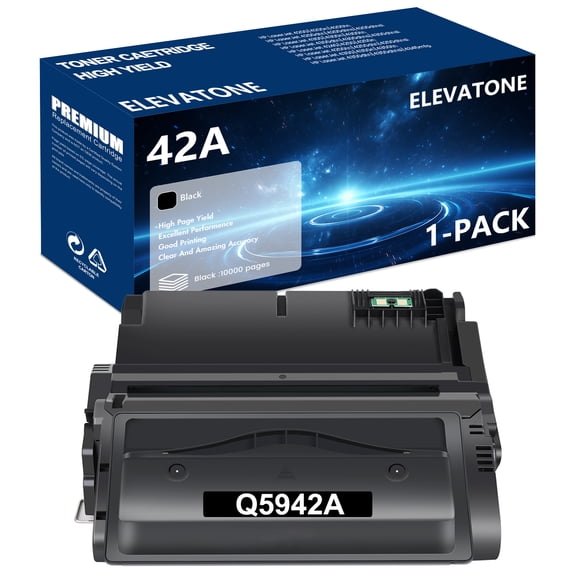42A 42X Toner Cartridges Compatible for HP 42A Q5942A for LaserJet 4240n 4250 4250n 4250tn 4250dtn 4350 4350n 4350tn 4350dtn Series Printer (Black 1-Pack)