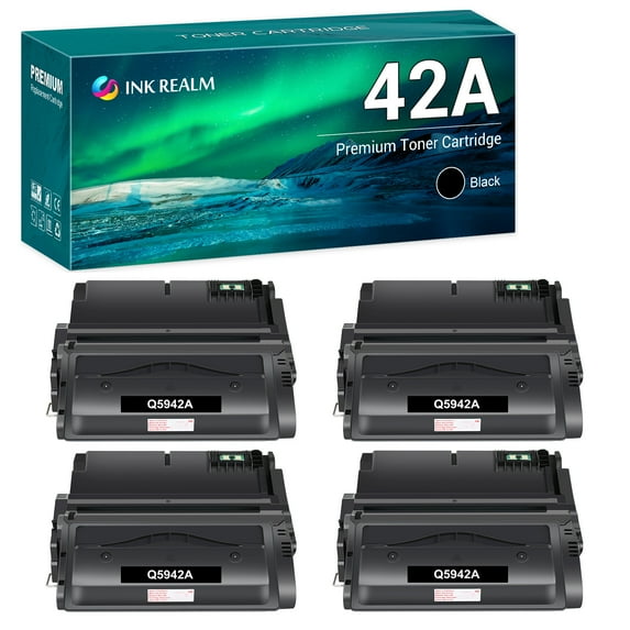 42A Q5942A Compatible Toner Replacement for HP 42A Q5942A High Yield (Black, 4-Pack)
