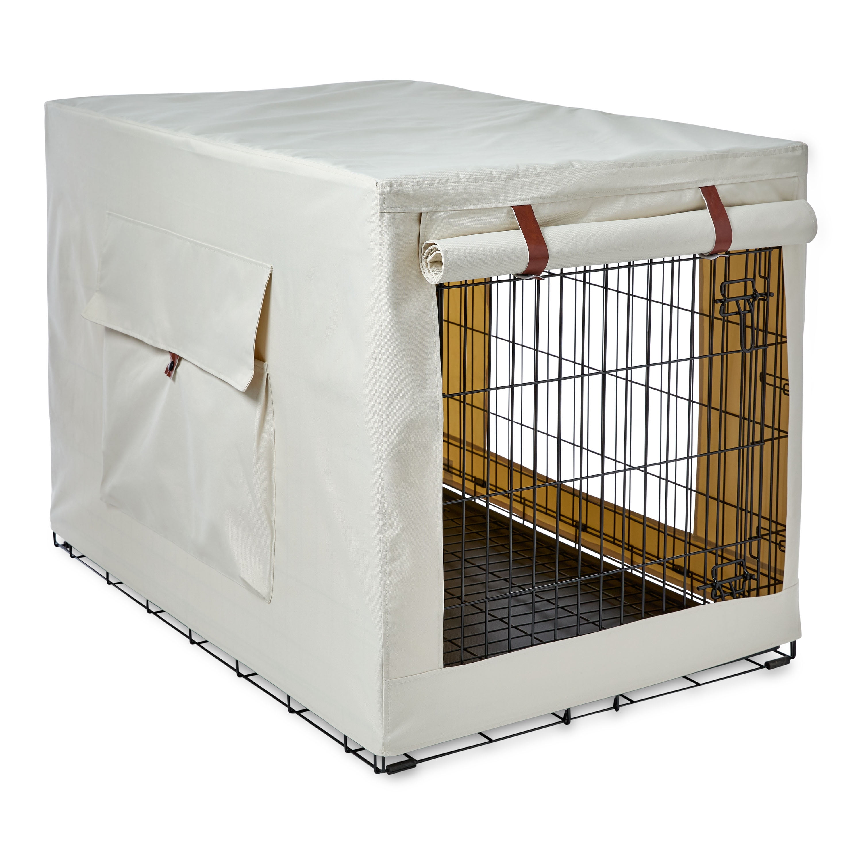 Vibrant Life 42" Dog Crate Cover with Breathable Panels, Beige