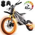 thumbnail image 1 of 42MPH Electric Dirt Bike,E-dirt Bike with 3000W Motor & 30AH Removable Battery,IVFJFV Powered Ride on Car Full Suspension Shock Absorbing ,All Terrain for Outdoor Adventure, 1 of 9