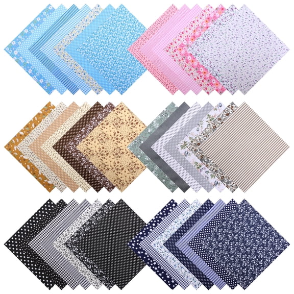 42PCS 10x10 inch Charm Packs Cotton Fabric Bundles Cotton Fabric Square Patchwork Squares Floral Patterns Printed DIY Cloths for Sewing Quilting Scrapbooking