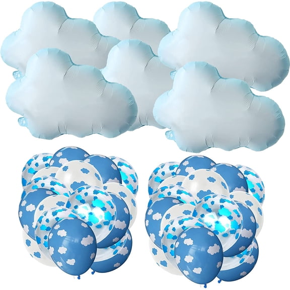 42PCS Foil Cloud And Latex Balloons For Baby Shower And Birthday