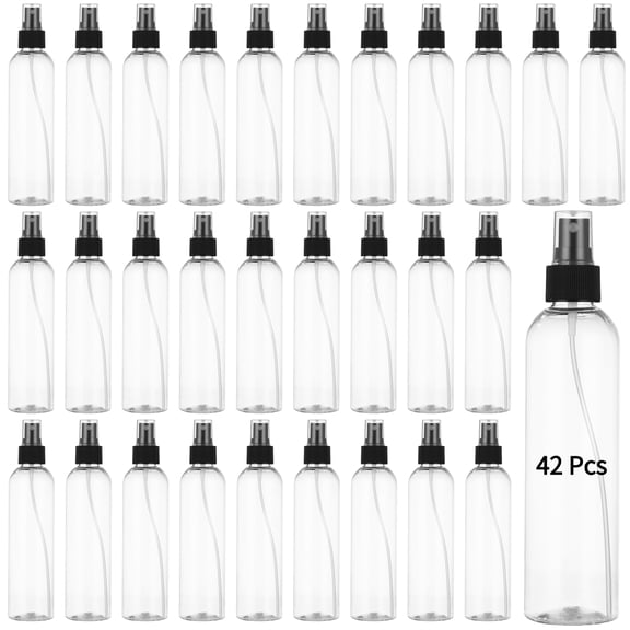 42PCS Spray Bottles, Clear Fine Mist Cleaning Bottles, Empty Refillable Atomizer Containers, Portable Leak-proof Travel Dispensers for Essential Oils, Perfume, Cleaning Products