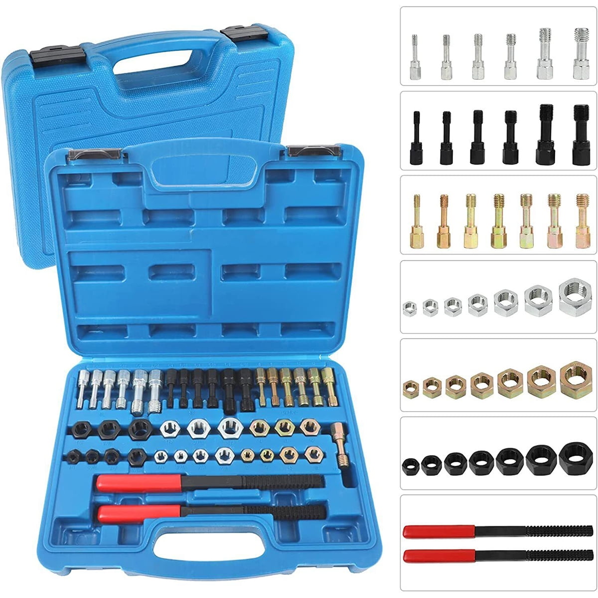 42PCS Thread Repair Kit, Thread Chaser Set in UNC, UNF Thread Restorer